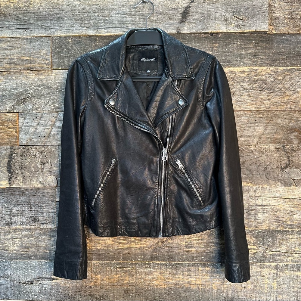 Madewell Washed Leather Motorcycle Jacket, EXCELLENT CONDITION!